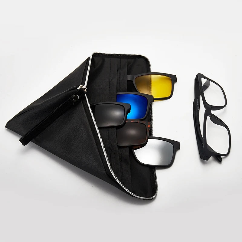 Gafas Magnéticas 6 en 1 Multicolores - COMPRA 1 LLEVA 6 + Funda de Cuero Gratis